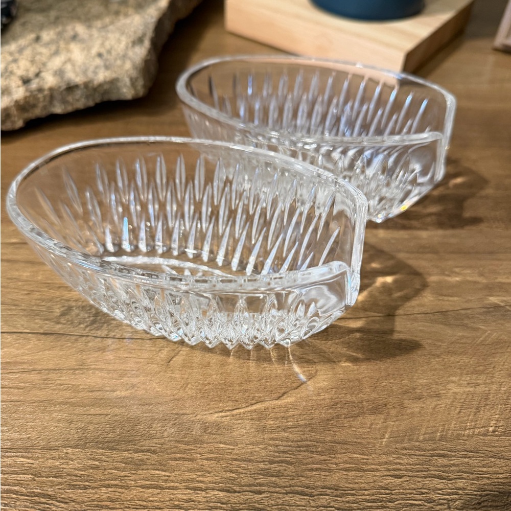 Elegant Clear Silverware Holders set of 2